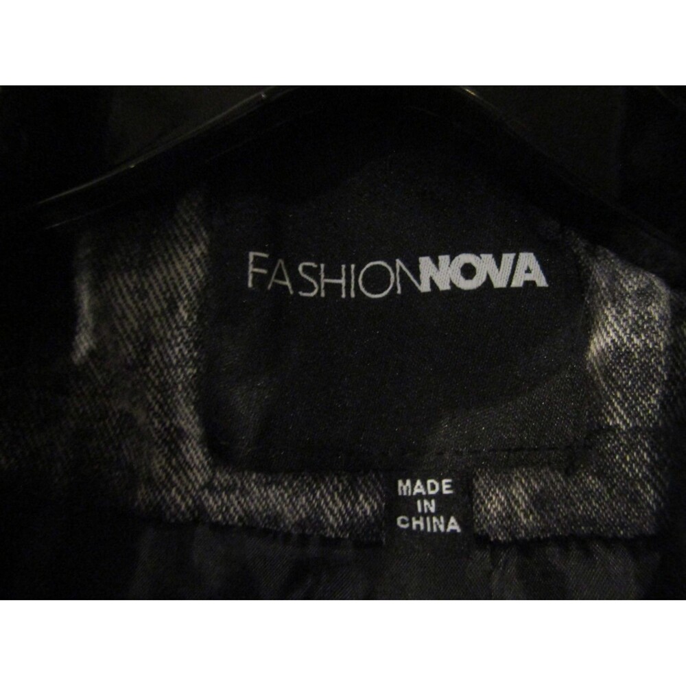 Fashion Nova Stay Bothered Bomber Jacket Washed Oversized Womens Size M - Picture 7 of 9